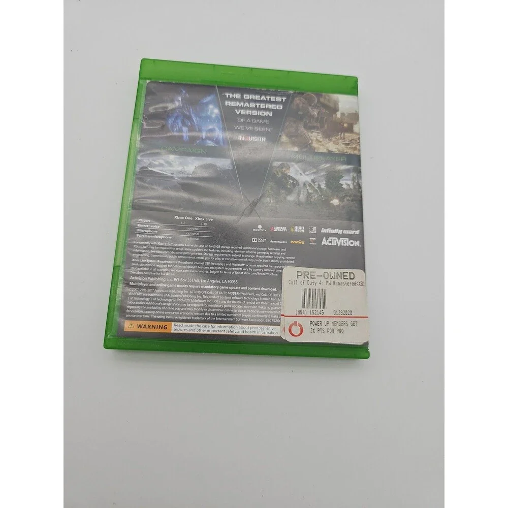 Call of Duty: Modern Warefare - Remastered - Microsoft Xbox One Pre-owned
